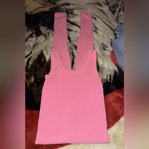 Pink waffle jumpsuit